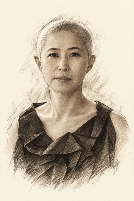 Pencil portrait of Kimmie Kim
